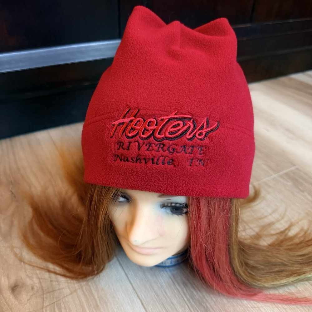 Hooters Red Fleece Hat- Rivergate, Nashville, TN